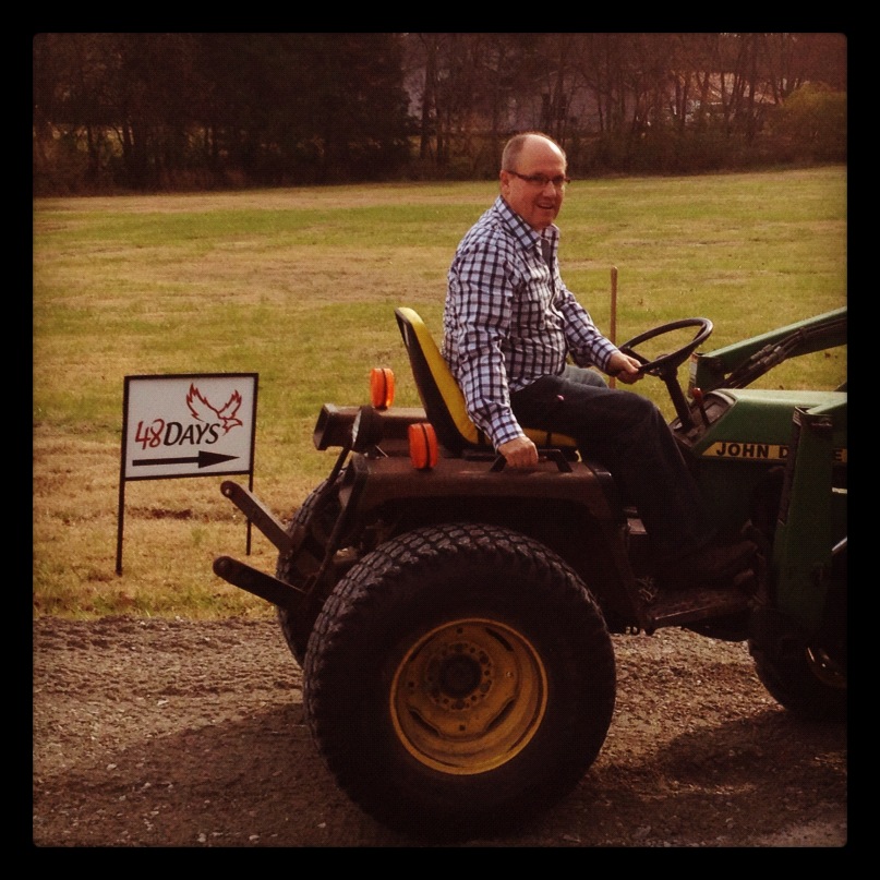 Dan Miller on His Tractor Dan Miller on His Tractor