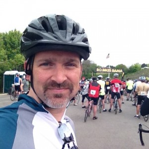 James at the start of the 2013 Bo Bikes Bama ride.